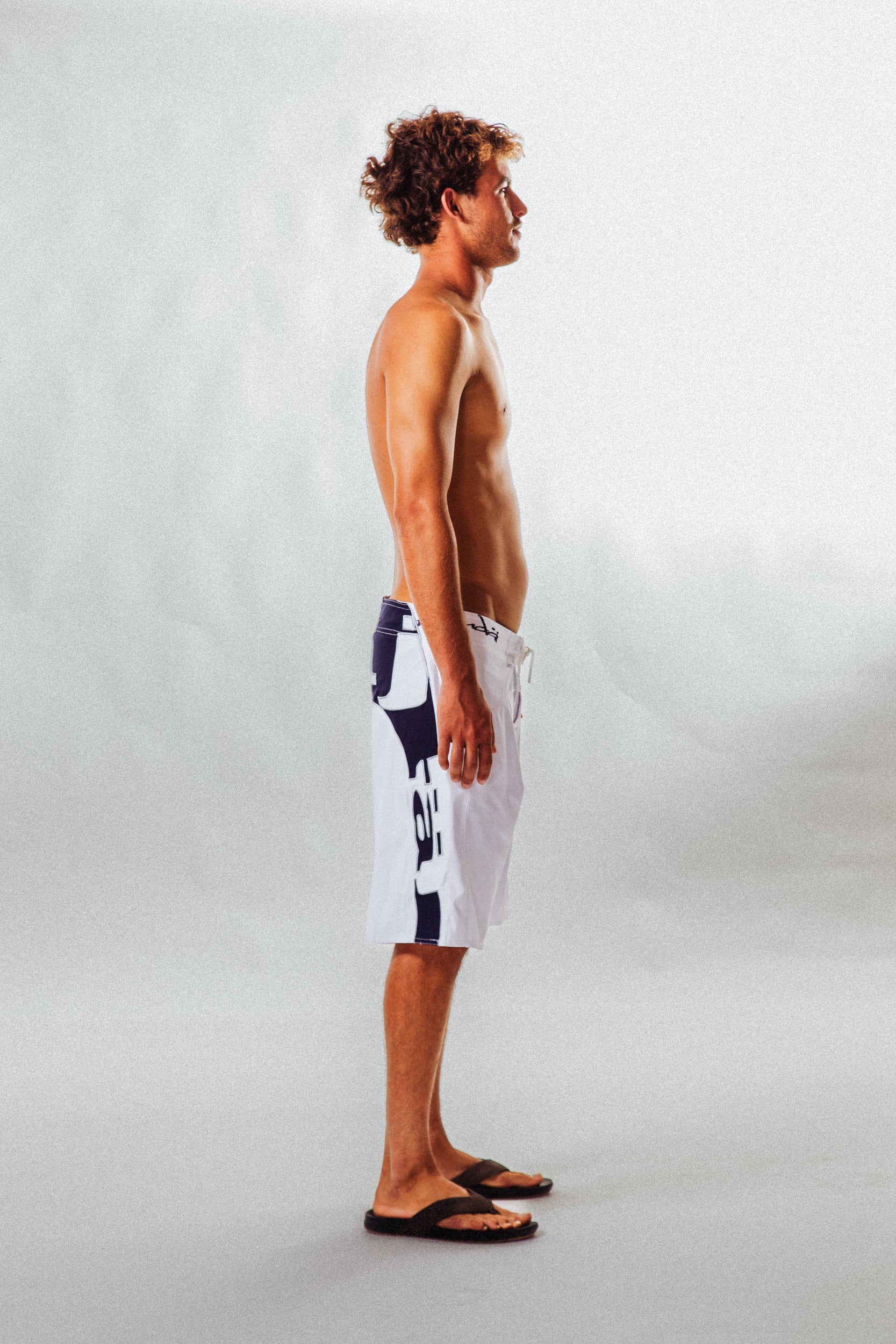 Bermuda White/Navy Board Short