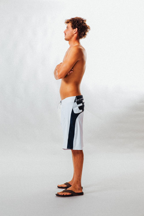 Bermuda White/Navy Board Short